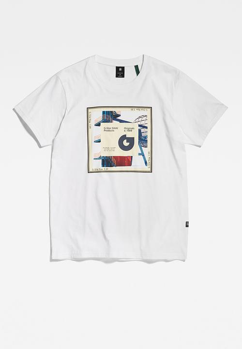 G-STAR - Scarf photoprint r t - white