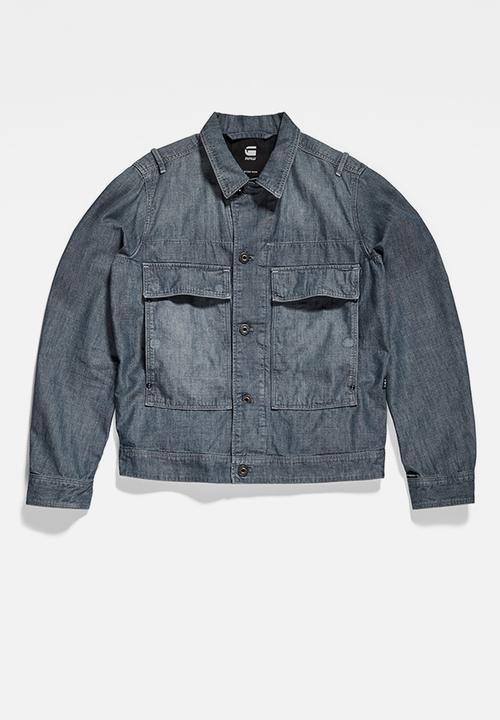 G-STAR - Utility flap pocket jacket - antic faded aegean blue