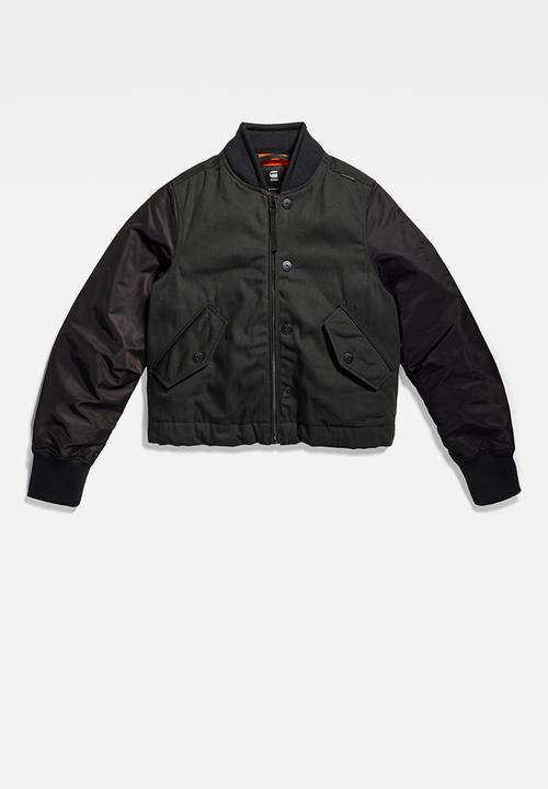 G-STAR - Drawstring bomber jacket - raw denim
