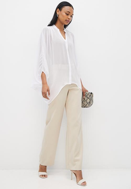 MILLA - Dolman sleeve button down top - ivory