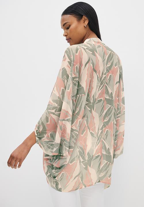 MILLA - Dolman sleeve button down top - multi