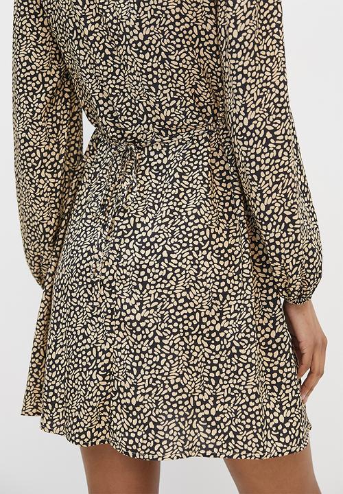 MILLA - Tie back mini dress - neutral & black