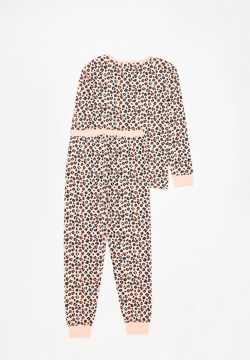 MINOTI - 2-Piece leopard squad pyjama set - pink