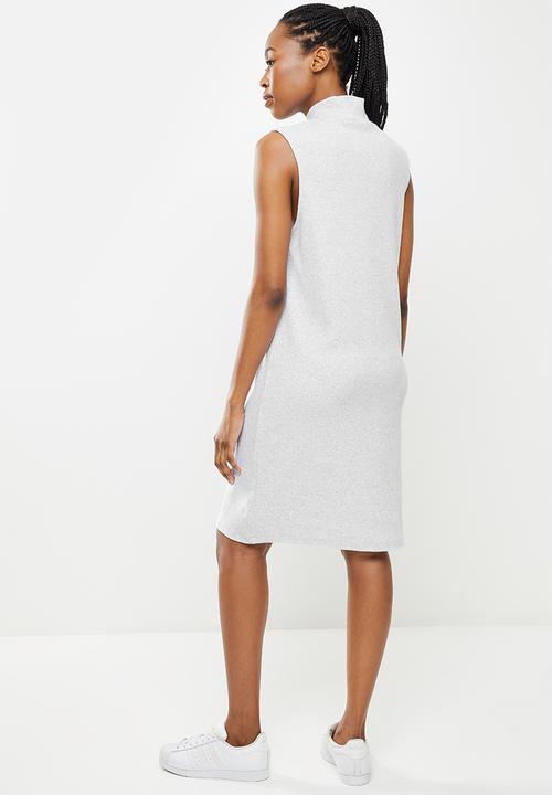 adidas Originals - Sleeveless rib dress - light grey heather