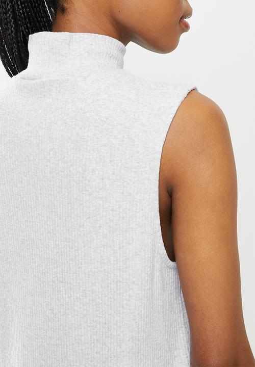adidas Originals - Sleeveless rib dress - light grey heather