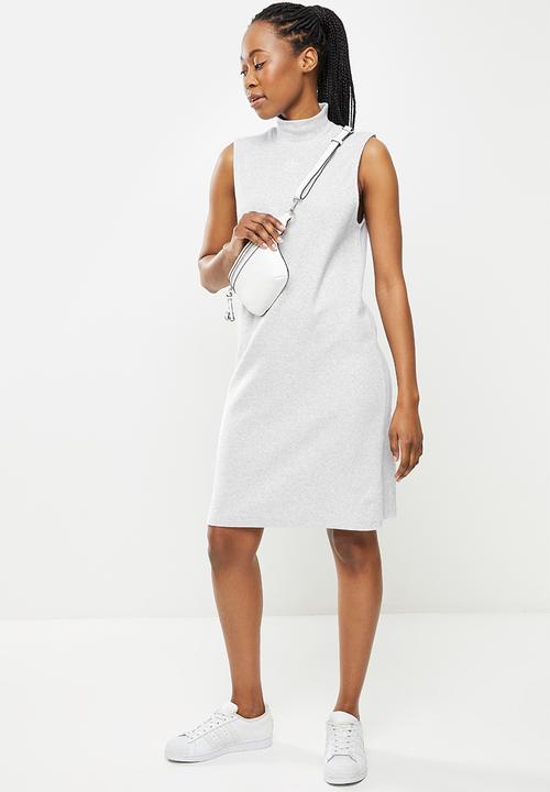 adidas Originals - Sleeveless rib dress - light grey heather