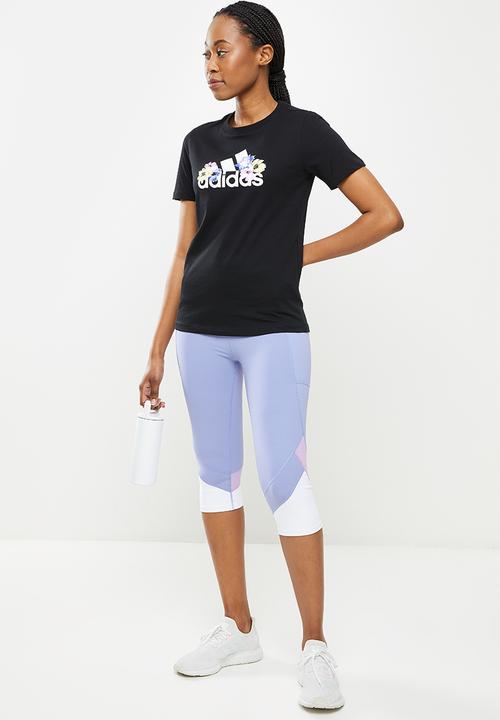 adidas Performance - W flor g tee - black
