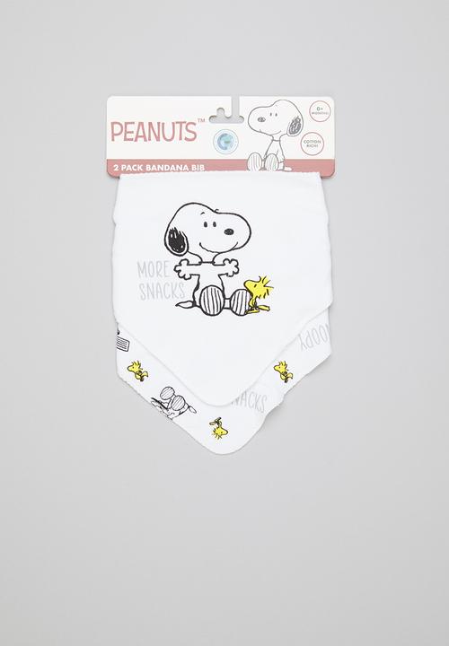 Character Group - Snoopy bandana bib - white