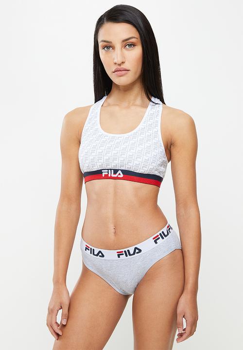 FILA - L23 2 Pack brief - grey melange & chinese red
