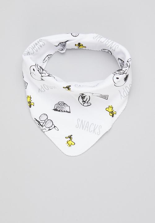 Character Group - Snoopy bandana bib - white