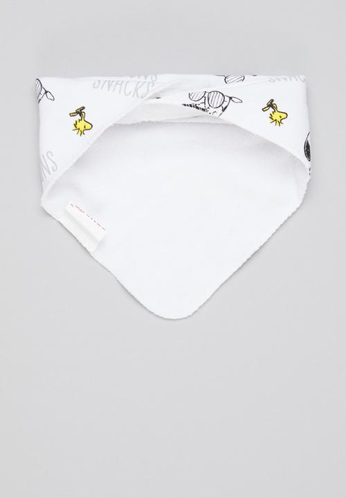 Character Group - Snoopy bandana bib - white