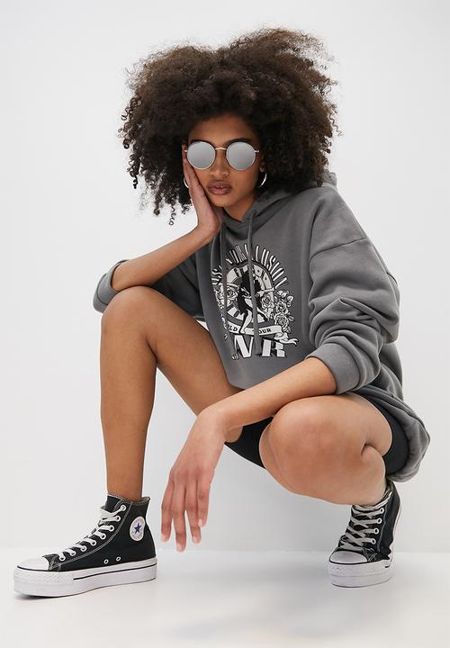 Blake - Guns n roses oversized crew hoodie - charcoal