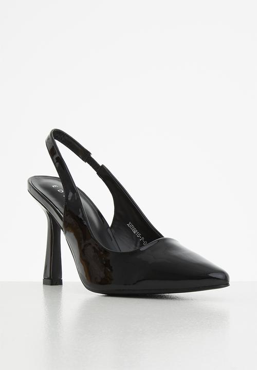edit - Close toe sling-back - black