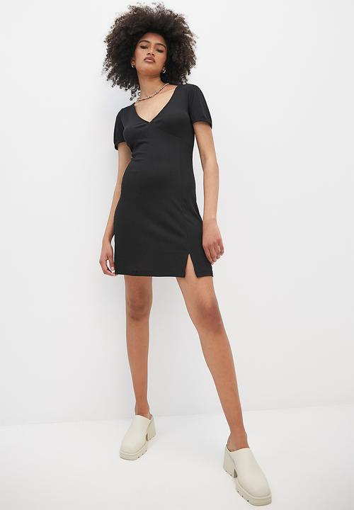 Blake - Fit and flare mini dress - black