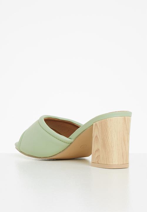 edit - Katrina mule block heel - sage