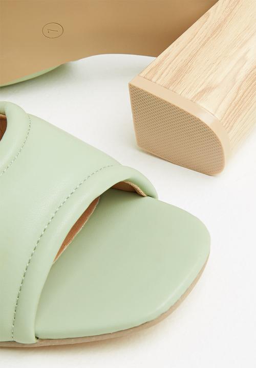edit - Katrina mule block heel - sage