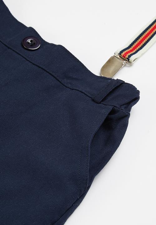 Pop Candy - Boys shirt & shorts set - blue & navy