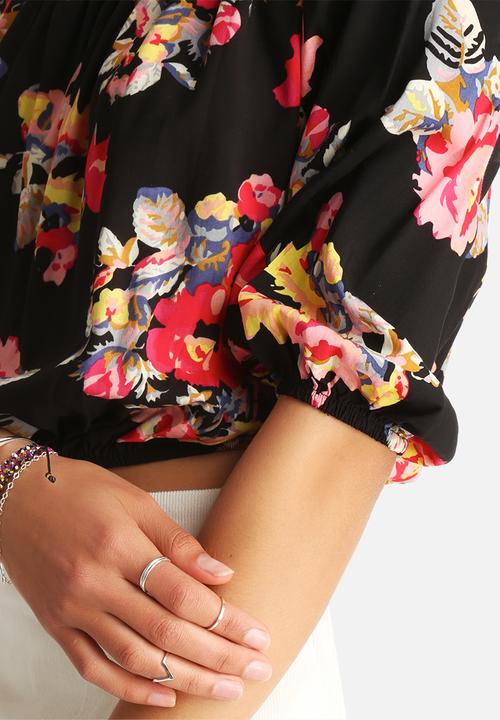 MINKPINK - Dark Blooms Off Shoulder Top
