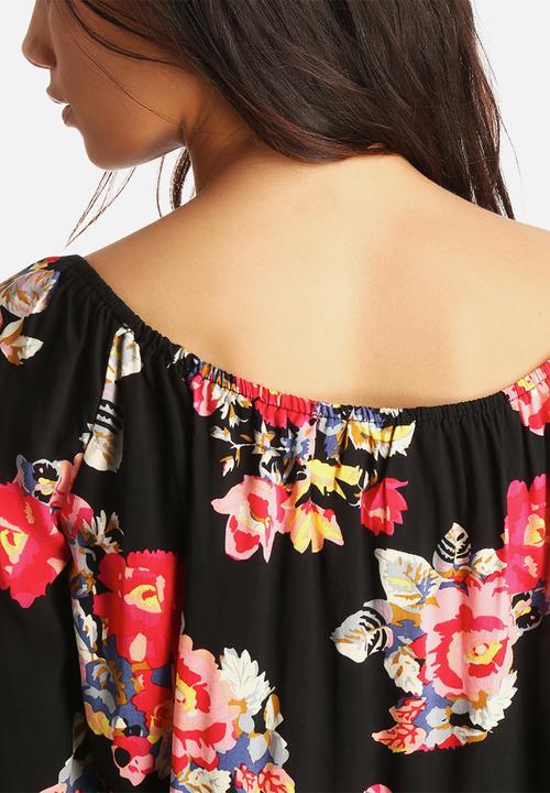 MINKPINK - Dark Blooms Off Shoulder Top