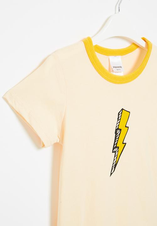 Pop Candy - Boys tee - white & yellow