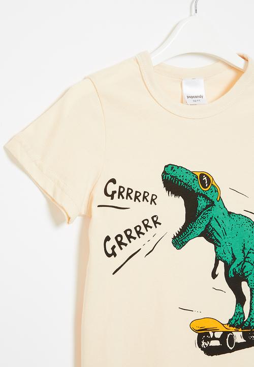 Pop Candy - Boys dino tee - cream