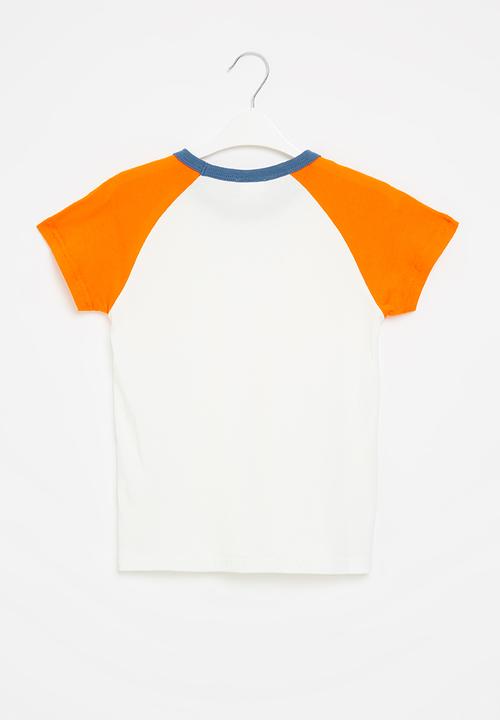 Pop Candy - Boys tee - white & orange