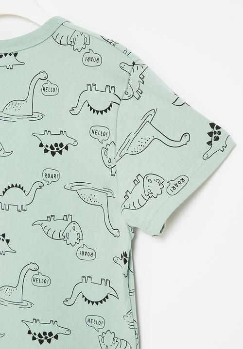 Pop Candy - Boys dino tee - sage