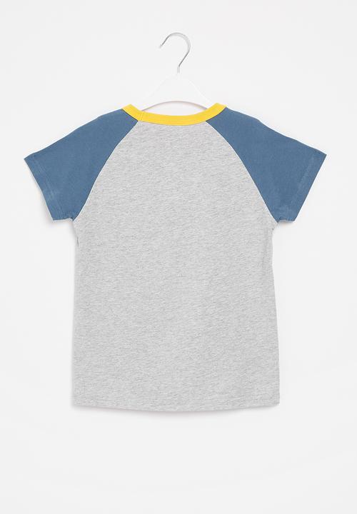 Pop Candy - Boys tee - grey & blue