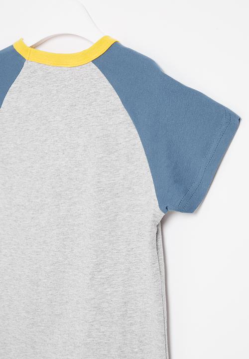 Pop Candy - Boys tee - grey & blue