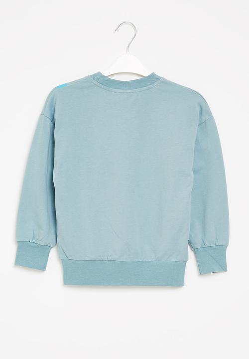 Pop Candy - Boys dino sweatshirt - baby blue