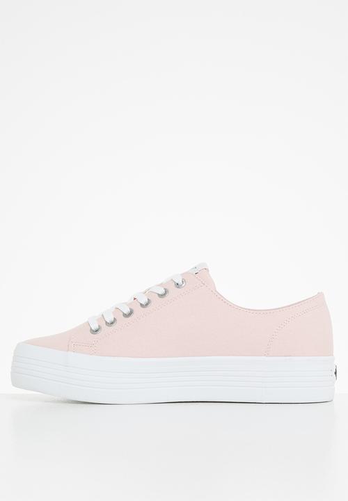 Calvin Klein - Vulcanized flatform laceup co - rose smoke