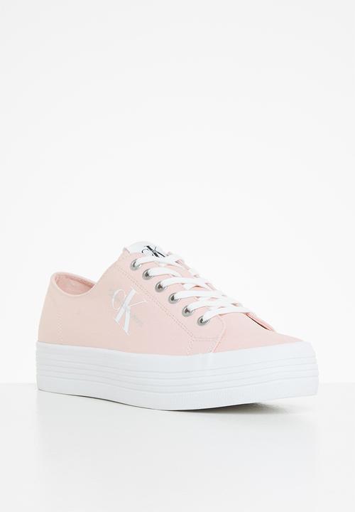 Calvin Klein - Vulcanized flatform laceup co - rose smoke