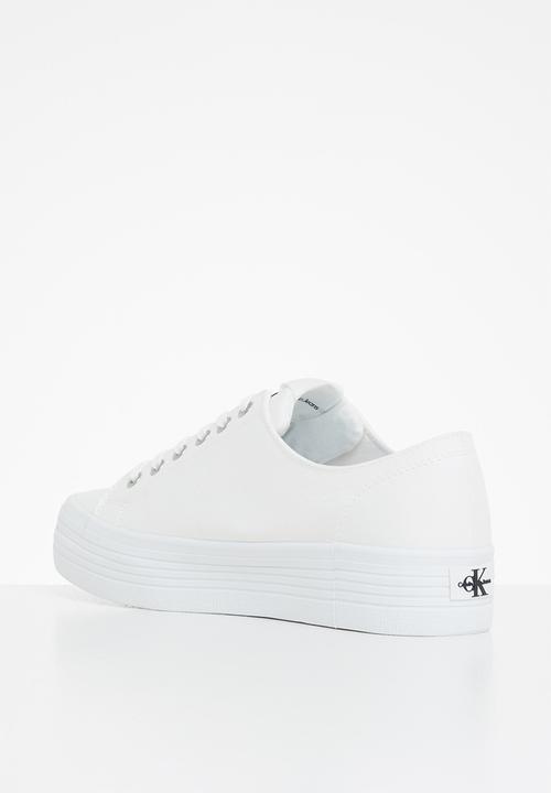 Calvin Klein - Vulcanized flatform laceup co - bright white