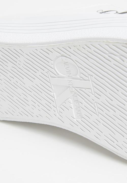 Calvin Klein - Vulcanized flatform laceup co - bright white