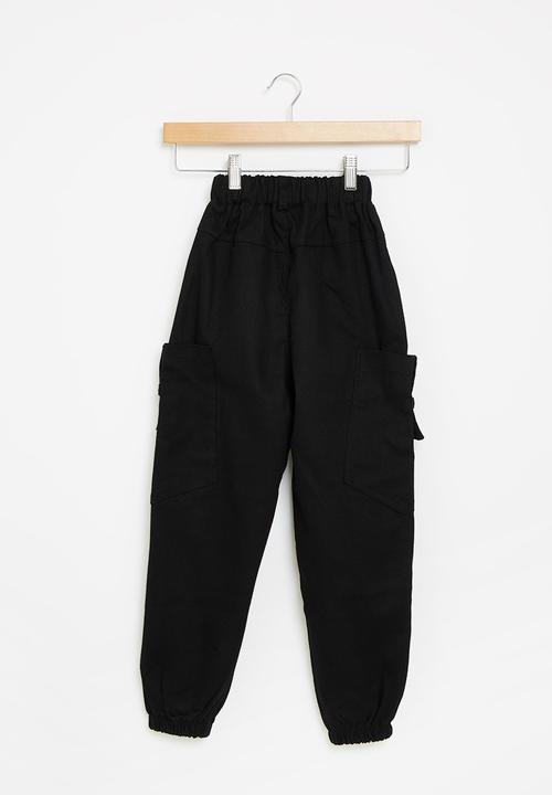 Rebel Republic - Boys cuffed pants - black