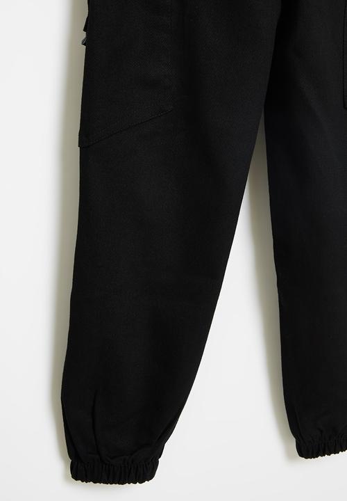Rebel Republic - Boys cuffed pants - black