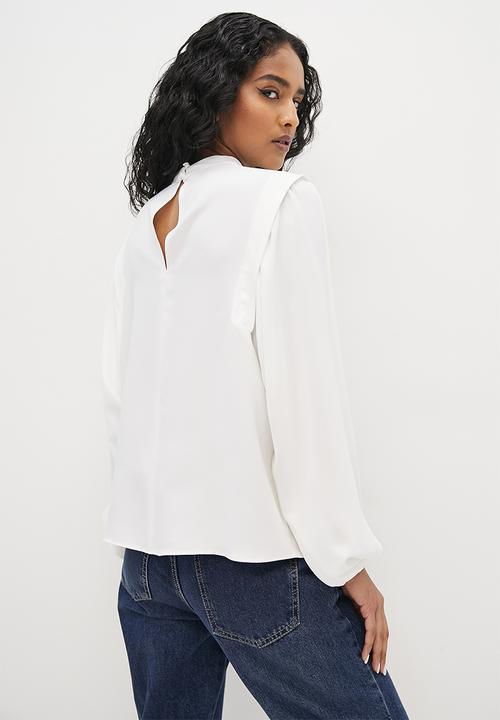 Superbalist - Shoulder pleat detail blouse - ivory