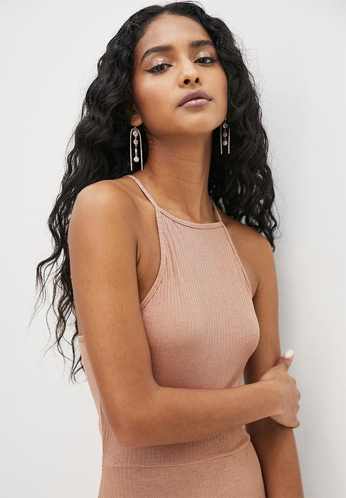 VELVET - Dressy rib mi daxi tank dress - make-up