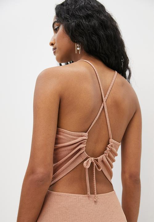 VELVET - Dressy rib mi daxi tank dress - make-up