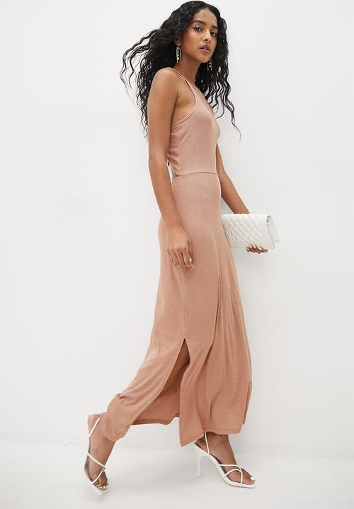 VELVET - Dressy rib mi daxi tank dress - make-up
