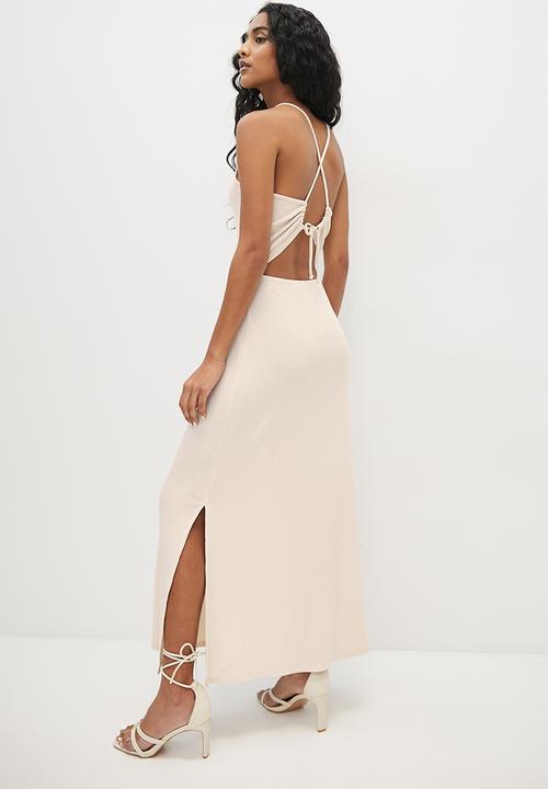 VELVET - Dressy rib midaxi tank dress - neutral