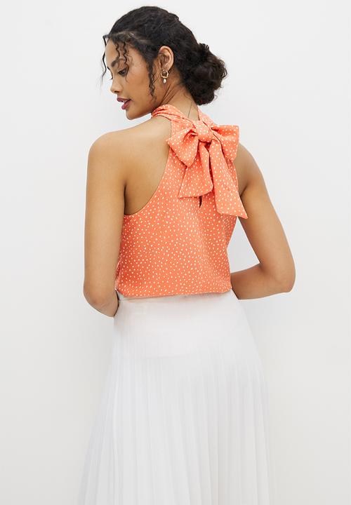 MILLA - Ggt halter blouse - canyon clay