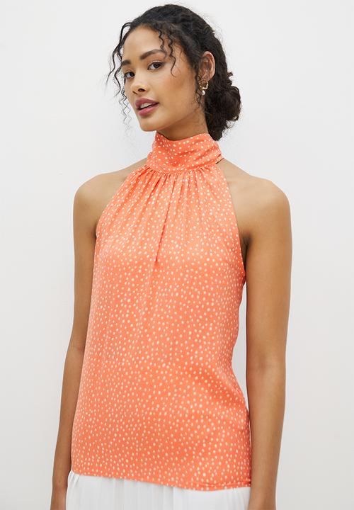 MILLA - Ggt halter blouse - canyon clay