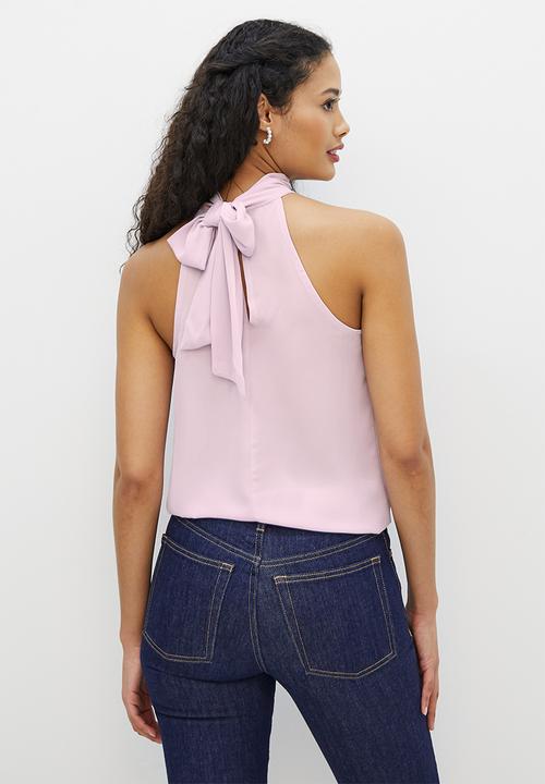 MILLA - Georgette halter blouse - lavender fog