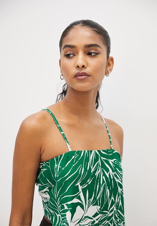 VELVET - Hanky top - green