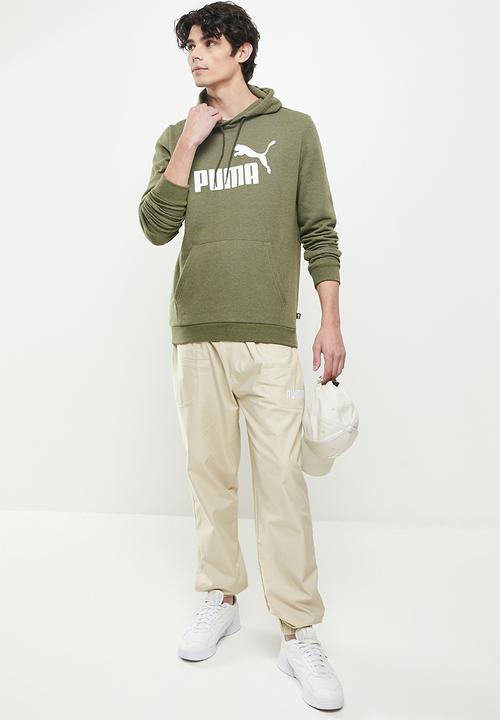 PUMA - Ess heather hoodie fl - forest night