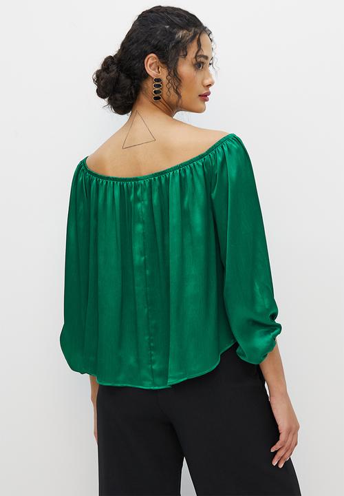 MILLA - Bardo statement sleeve blouse - bottlegreen
