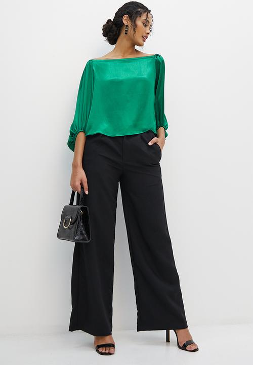 MILLA - Bardo statement sleeve blouse - bottlegreen