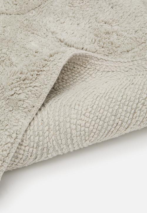Sixth Floor - Circle cotton woven bath mat - pumice stone
