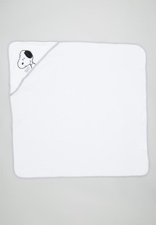 Character Group - Snoopy hooded towel - white & black